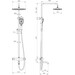 Душевая система с термостатом Imprese Centrum SQ Chrome T-10300SQ (с изливом), фото 3