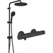 Душова система з термостатом Grohe QuickFix Precision Start & Vitalio Start 250 Black UA303908T2 (345942430+266802431, чорна матова), фото 