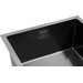 Кухонная мойка Kroner KRP Schwarze 4843HM PVD (Schwarze-4843HM, 48x43 см, 3.0/1.0 мм, с коландером и сифоном), фото 6