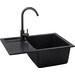 Кухонная мойка Kroner KRP Komposit GRB 6550 (KompositGRB-6550, графит, 65x49 см, с сифоном), Цвет производителя: графит, фото 2