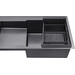Кухонная мойка Kroner KRP Schwarze 7848RHM PVD (Schwarze-7848RHM, 78x48 см, 3.0/1.0 мм, с коландером и сифоном), Доступные размеры: 78 x 48 R, фото 5