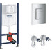 Инсталляция для унитаза 3 в 1 Grohe Rapid SL 388400WG1 (38840000+3855800M+38732000, c клавишей и креплением к стене), фото 