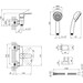 Смеситель для душа Kroner KRP Hagen C050 (с лейкой и шлангом), фото 8