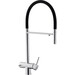 Смеситель для кухни Kroner KRP Edelstahl Klassisch ESG03815BLK (нержавейка/черный, c гибким изливом и подключением питьевой воды), Цвет производителя: нержавейка, черный, фото 4