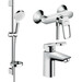 Комплект смесителей 3 в 1 для ванной комнаты Hansgrohe Logis 1072019 (71151000+71247000+26553400), фото 