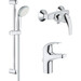 Комплект змішувачів 3 в 1 для ванної кімнати Grohe Start Curve 126747 (23805000+23767000+26196000), фото 