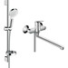 Смеситель для ванны Hansgrohe Logis Chrome 1282019 (71402000+26553400, с душевым гарнитуром), фото 