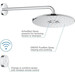 Верхній душ Grohe Rainshower SmartConnect 310 26640000 (2 режими струменя, з кронштейном та дистанційним керуванням), фото , изображение 13