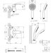 Смеситель для душа Kroner KRP Konstante C050 (с лейкой и шлангом), фото 8
