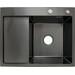Мойка для кухни Lidz Handmade H6350BL Brushed Black LDH6350BLPVD45589 (64x50 см, брашированная черная, 3.0/1.0 мм, с сифоном и дозатором), Доступные размеры: 63 x 50 L, Цвет производителя: брашированный черный, фото 
