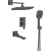 Душевая система Qtap Gemini Black Matt QTGEM114BLM45703 (черная матовая, скрытого монтажа, с изливом), Цвет производителя: черный матовый, фото 