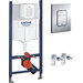 Инсталляция для унитаза 3 в 1 Grohe Solido 3884966Q (38971000+38966000, с клавишей смыва и креплением к стене), фото 