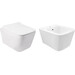 Комплект Qtap Crow QT05335170W47434 (унитаз подвесной Qtap Crow Rimless QT05335170W + биде подвесное Qtap Crow QT05555370W), фото 