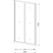 Душові двері Eger Bifold 599-029-80 (80 см, прозоре скло, профіль хром), Доступні розміри: 80, Колір виробника: хром, Расположение проема (входа): на всю ширину, фото , изображение 3