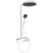 Душевая система с термостатом Hansgrohe Rainfinity Showerpipe 360 1jet White Matt 26853700 (белая матовая, с полочкой), Цвет производителя: белый матовый, фото 