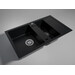 Мойка для кухни Ferro Mezzo II Graphite DRGM3/48/79BA (79x48 см, графитовая, с фруктовницей, с сифоном и клапаном-автоматом), Доступные размеры: 79 x 48, Цвет производителя: графит, фото 2