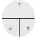 Переключатель на 3 потребителя Hansgrohe ShowerSelect Comfort S Matt White 15558700 (белый матовый), Цвет производителя: белый матовый, фото 