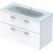 Тумба с умывальником Geberit Selnova Square 501.244.00.1 (99 см, белая глянцевая, подвесная), фото 