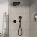 Смеситель скрытого монтажа с термостатом для ванны Hansgrohe ShowerSelect Comfort S Matt Black 15554670+01500180 (черный матовый, внутренняя часть в комплекте), Цвет производителя: черный матовый, фото 2