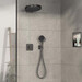 Смеситель скрытого монтажа с термостатом для ванны Hansgrohe ShowerSelect Comfort Q Brushed Black Chrome 15583340+01500180 (брашированный черный хром, внутренняя часть в комплекте), Цвет производителя: брашированный черный хром, фото 2