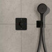 Смеситель скрытого монтажа с термостатом для ванны Hansgrohe ShowerSelect Comfort Q Matt Black 15583670+01500180 (черный матовый, внутренняя часть в комплекте), Цвет производителя: черный матовый, фото 4