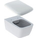 Безобідковий підвісний унітаз Geberit iCon Square Rimfree 201950000+571910000 (з сидінням), фото 