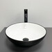 Умивальник VBI Amalfi Black/White VBI-013401 (40 см, чорний матовий/білий глянсовий, чаша), Доступні розміри: 39 x 39, Колір виробника: чорний матовий, білий глянсовий, фото , изображение 2