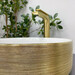 Умивальник VBI Prato White/Brush Gold VBI-011408 (36 см, білий глянсовий/брашований золотий, чаша), Доступні розміри: 36 x 36, Колір виробника: білий глянець, золото брошене, фото , изображение 5