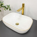 Умивальник VBI Ravenna White Glossy/Gold Edge VBI-011218 (46x32 см, білий глянсовий/золотий, чаша), Доступні розміри: 45 x 32, Колір виробника: білий глянець, золото, фото 