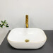 Умивальник VBI Ravenna White Glossy/Gold Edge VBI-011218 (46x32 см, білий глянсовий/золотий, чаша), Доступні розміри: 45 x 32, Колір виробника: білий глянець, золото, фото , изображение 2