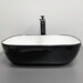 Умивальник VBI Ravenna Black Glossy/White Glossy VBI-011226 (46x33 см, чорний глянсовий/білий глянсовий, чаша), Доступні розміри: 45 x 32, Колір виробника: білий глянець, чорний глянець, фото , изображение 2
