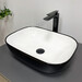 Умивальник VBI Ravenna Black Glossy/White Glossy VBI-011226 (46x33 см, чорний глянсовий/білий глянсовий, чаша), Доступні розміри: 45 x 32, Колір виробника: білий глянець, чорний глянець, фото 