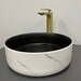 Умывальник VBI Prato White Black/Marble Matt VBI-011409 (36 см, черный матовый/мрамор матовый, чаша), Доступные размеры: 36 x 36, Цвет производителя: черный матовый, мрамор матовый, фото 2