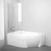 Стеклянная шторка для ванны Ravak Rosa CVSK1 160/170 L (7QLS0C00Y1, 100x150 см, стекло прозрачное, профиль хром, левая), Доступные размеры: 100 x 150 L, Цвет производителя: хром, фото 