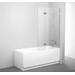 Стеклянная шторка для ванны Ravak Brilliant BVS2-100 R+B SET BVS2-R 100 (7UPA0A00Z1SET, 100х150 см, стекло прозрачное, петли хром, правая), фото 