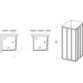 Душова кабіна Ravak Supernova ASRV3-80+ASRV3-80 (15V403R2Z1SET8080, 80x80 см, скло прозоре, профіль чорний), Доступні розміри: 80 x 80, Колір виробника: прозоре скло, обробка чорна, фото , изображение 6