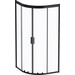 Душевая кабина 90x90 см Am.Pm Gem 1/4 Round W90UG-401-090BT (без поддона, стекло прозрачное, профиль черный матовый), Доступные размеры: 90 x 90, Цвет производителя: черный матовый, фото 