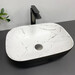 Умивальник VBI Ravenna Marmo Black Matt VBI-011220 (37x33 см, мармур/чорний матовий, чаша), Доступні розміри: 37 x 33, Колір виробника: мрамор, чорний матовий, фото 