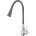 Смеситель для кухни Kroner KRP Edelstahl Klassisch-ESG031GRA (нержавейка/серый, c гибким изливом), Цвет производителя: нержавейка, серый, фото 3