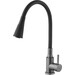 Смеситель для кухни Kroner KRP Edelstahl Klassisch-PVD031BLK (графит/черный, c гибким изливом), Цвет производителя: графит, черный, фото 3
