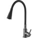 Смеситель для кухни Kroner KRP Edelstahl Klassisch-PVD031BLK (графит/черный, c гибким изливом), Цвет производителя: графит, черный, фото 4