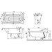 Квариловая ванна Villeroy & Boch Oberon UBQ170OBE2V-01 (170x75 см, с ножками), Доступные размеры: 170 x 75, фото 4