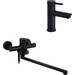 Комплект смесителей для ванной комнаты Kroner Edelstahl Klassisch KRSCH070SCH010 (SCH070+SCH010, черный матовый), фото 