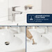 Змішувач для умивальника Grohe QuickFix Dice ColdStart M-Size Chrome 1018360000 (хром, з донним клапаном), Колір виробника: хром, фото , изображение 11