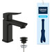 Змішувач для умивальника Grohe QuickFix Dice S-Size Black Matt 1018572430 (чорний матовий, з донним клапаном), Колір виробника: чорний матовий, фото , изображение 9