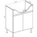 Тумба RJ Soft-Xo з раковиною Kolo Solas RJFU094-0156WHSET (RJFU094-0156WH+101456UA, 56 см, підлогова), фото 