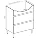 Тумба RJ Toft-Xo с раковиной Kolo Freja RJFU027-4155WHSET (RJFU027-4155WH+L71955000, 55 см, напольная), Доступные размеры: 55, фото 2