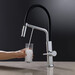 Смеситель для кухни Devit Acqua Chrome/Black Matt 91226 (хром/черный матовый, с гибким изливом и подключением питьевой воды), фото 3