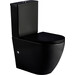 Безобідковий унітаз-компакт Imprese Lesna Black Rimless i11507 black (чорний матовий, з сидінням), фото 