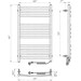 Электрический полотенцесушитель Laris Классик Премиум П11 S3 73207805 (500x900, хром/белый/черный/золото/бронза, правый, сенсорный, с таймером), Доступные размеры: 500 x 900, Подключение полотенцесушителя: правое, фото 6